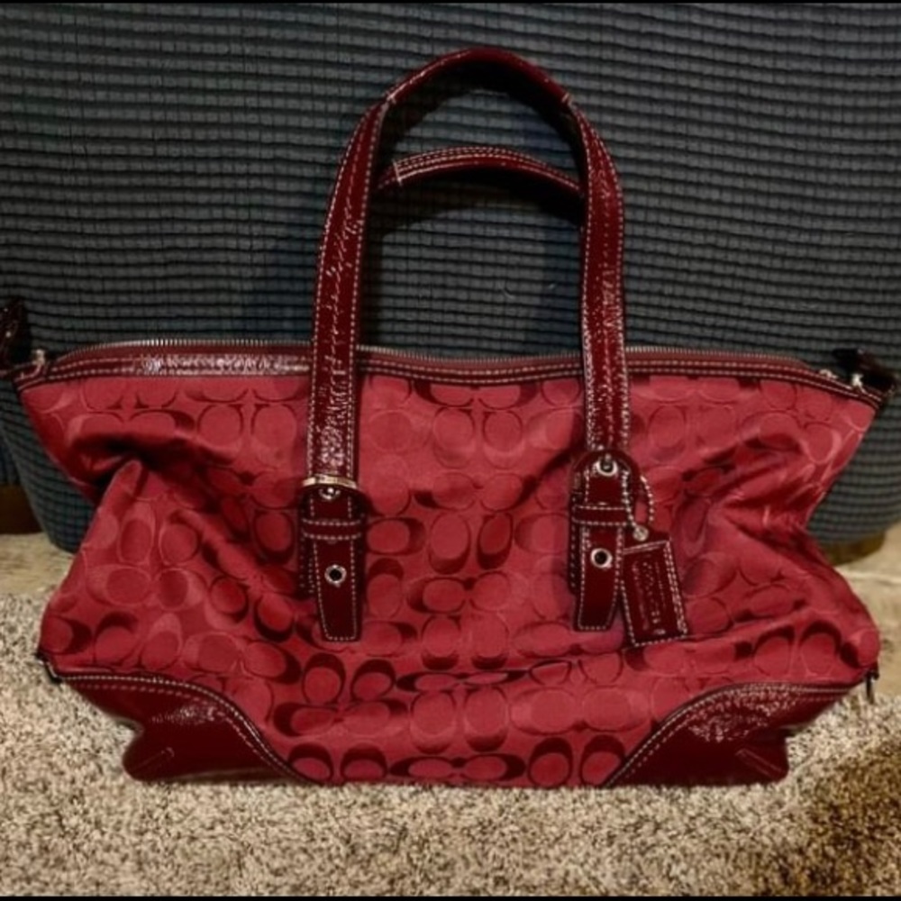 Burgundy Coach bag